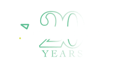 20 Year Logo Full Color_white green
